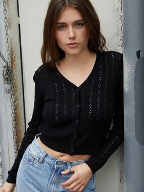 NWOT! Brandy Melville Shannon Pointelle Cardigan